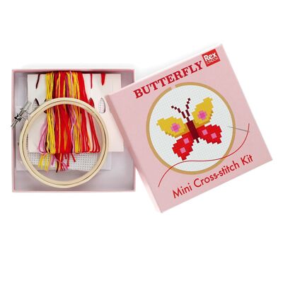 Mini kit a punto croce - Farfalla