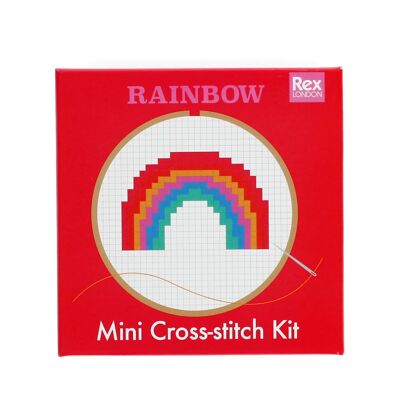 Mini kit au point de croix - Arc-en-ciel