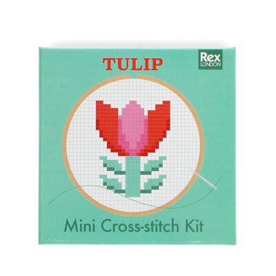 Mini cross-stitch kit - Tulip