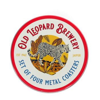 Sous-verres en métal (lot de 4) - Old Leopard Brewery 1