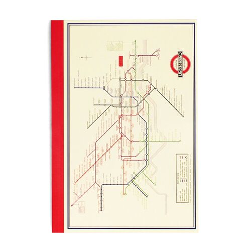 A5 notebook - TfL Heritage Tube Map