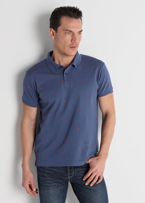 LOIS JEANS - Mini Print Leaves Polo Shirt | 124758