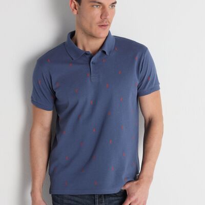 LOIS JEANS - Mini Print Leaves Polo Shirt | 124758