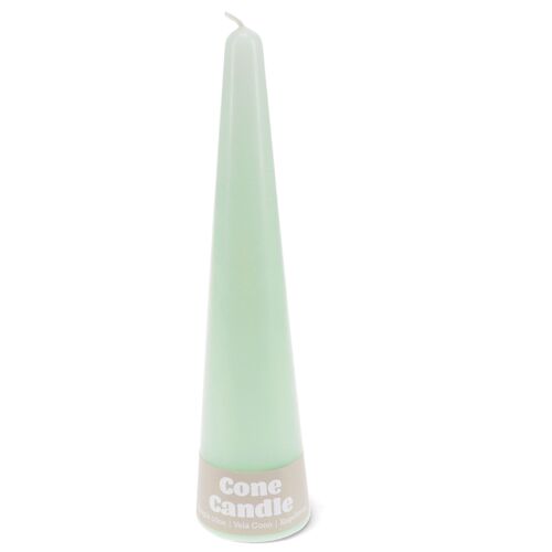 Tall cone candle - Mint green