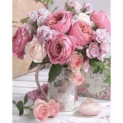 Malen nach Zahlen „Eine Vase mit Blumen“ – 40x50 cm