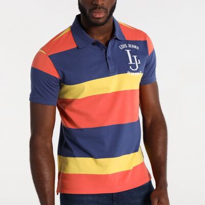 LOIS JEANS - Woven Stripe Short Sleeve Polo Shirt | 124760
