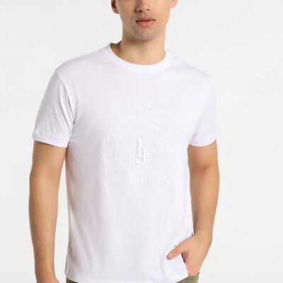 LOIS JEANS - T-shirt ricamata in cotone liquido | 124814
