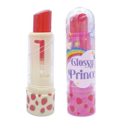 Glossy Pop Princess – Erdbeer-Lippenstift-Lollipop