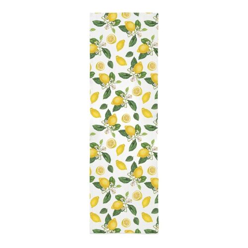 Linen table runner - Lemon