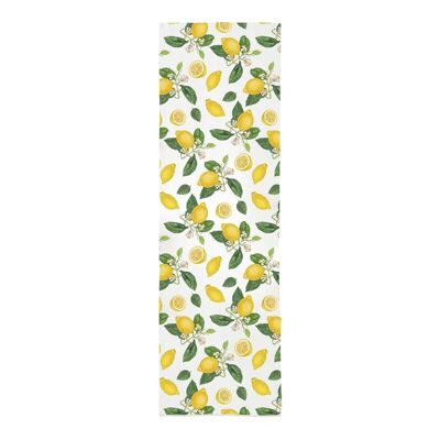 Linen table runner - Lemon