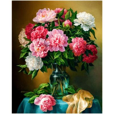 Paint by numbers "Beautiful Peonies" - 40x50 cm