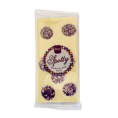 Spotty White Chocolate Bar – Milchschokoladen-Jazzies