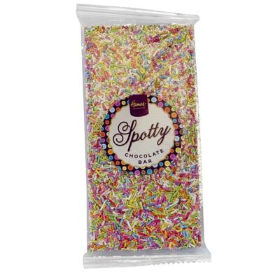 Spotty White Chocolate Bar With Sprinkles