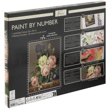 Peinture par numéros "Fleurs" - 30x40 cm 3