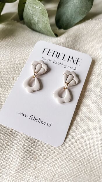 Boucles d'oreilles Jolie - Faites à la main en pâte polymère 1