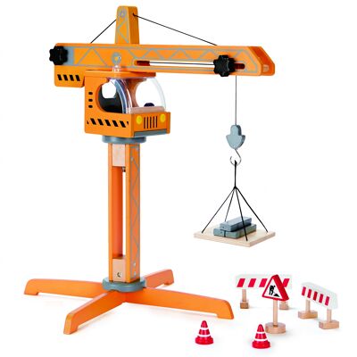 Hape - Wooden Toy - Elevating Crane