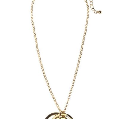 BFF Essence Link Necklace, Triple 'Best Friend' Pendant