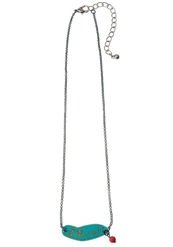 Collana Radiant Love incisa al laser, perla rossa "Love"