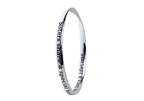 Sisterly Harmony Antique Silver Bond Bangle