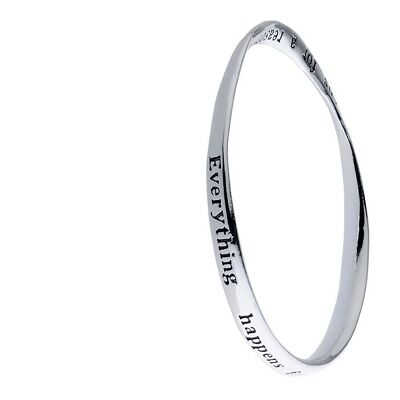 Silver Reason Everything Happens Bangle