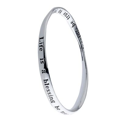 Blessed Essence Silver Life Truth Bangle