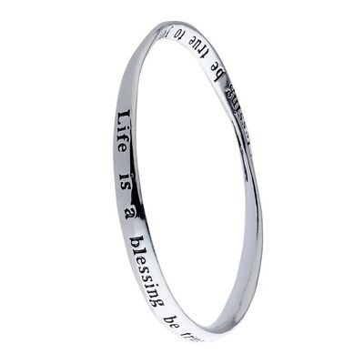 Bracelet jonc Blessed Essence Silver Life Truth