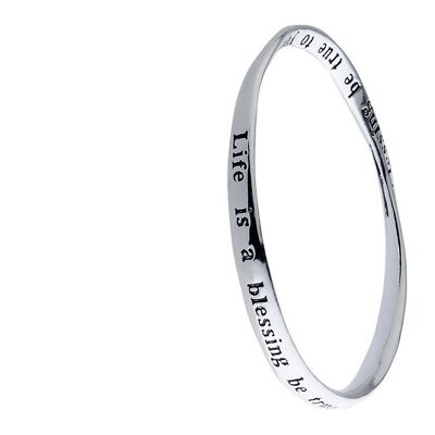 Blessed Essence Silver Life Truth Bangle