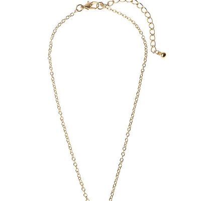 Gilded Love Antique Gold Link Necklace, Heart Pendant 'Love'