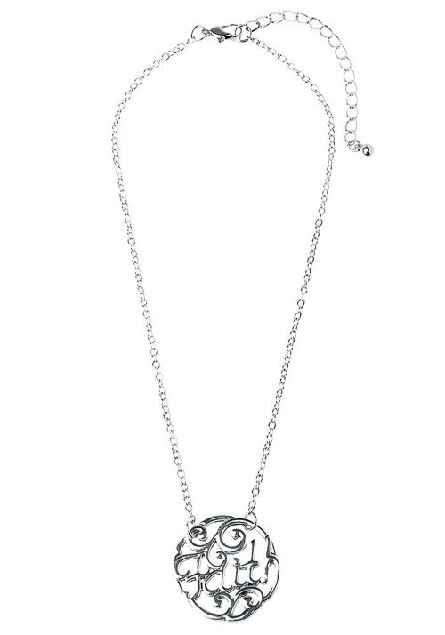 Sacred Link Faith Round Pendant Necklace