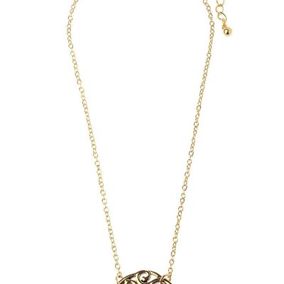 Collier à pendentif rond Love Link Love