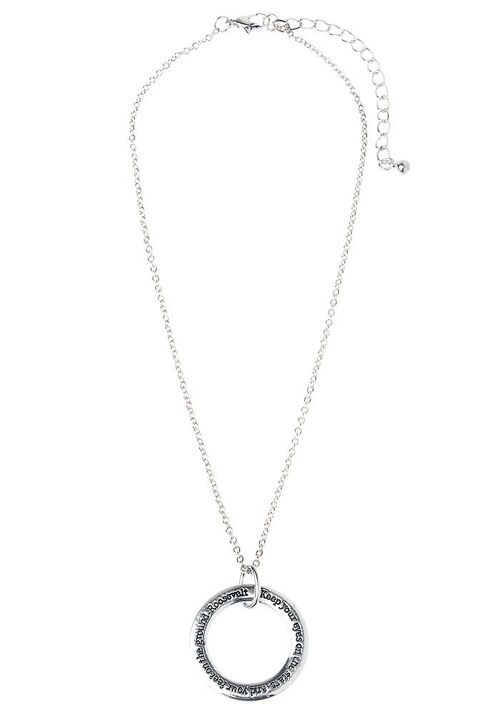 Stellar Ground Silver Link Necklace, 'Roosevelt' Pendant