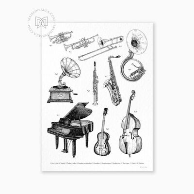 Deko-Poster „Die Musikinstrumente“