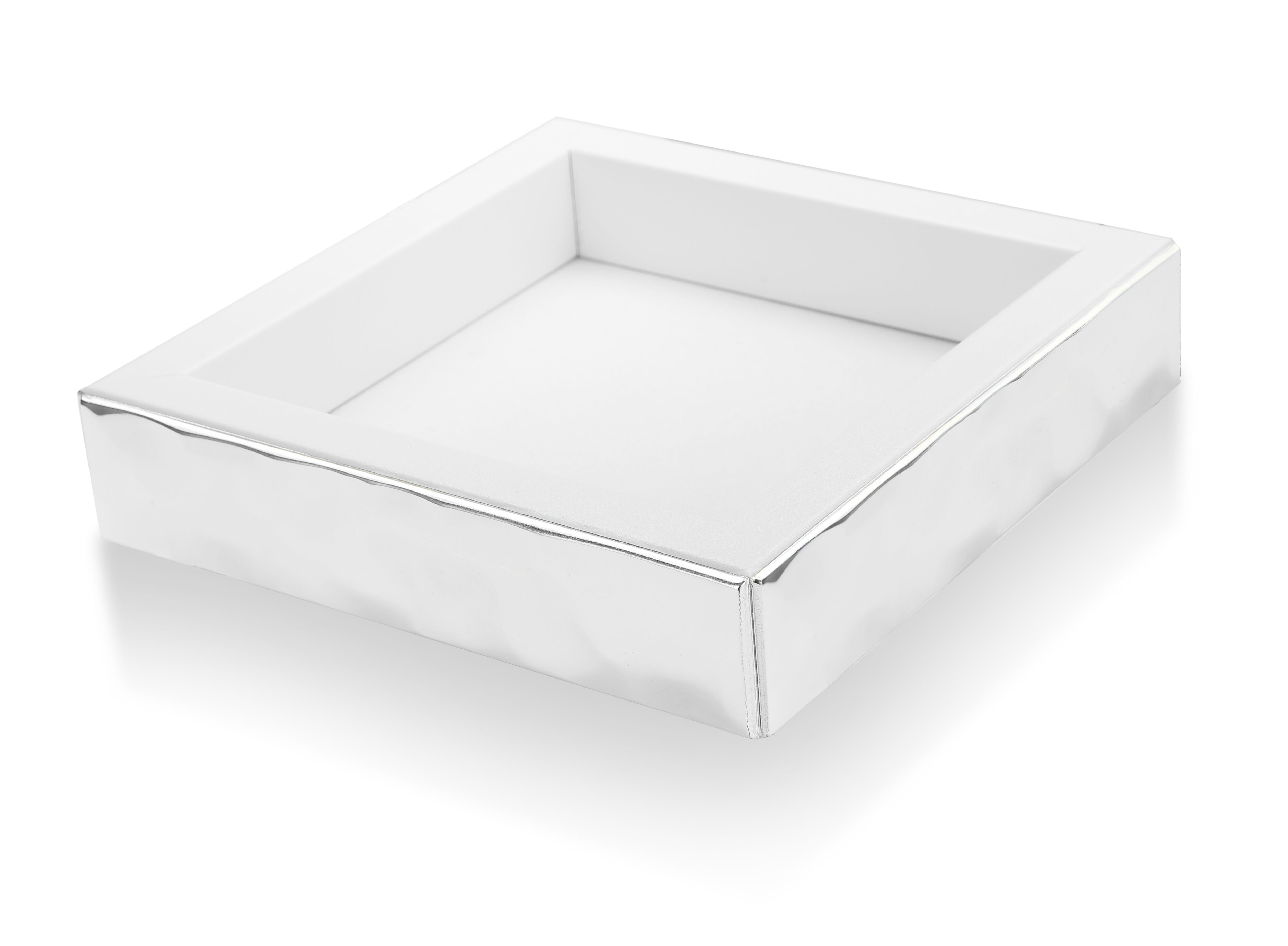 Vide poche 20x20x4 cm Argent Ligne "Roy"