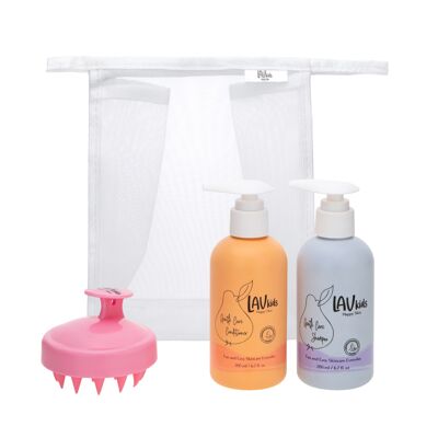 Lav Kids Gentle Haircare Bundle with Scalp Massager