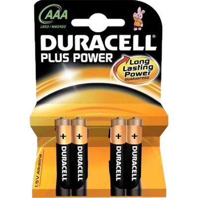 Set mit 4 Duracell Plus Lr03-AAA-Batterien