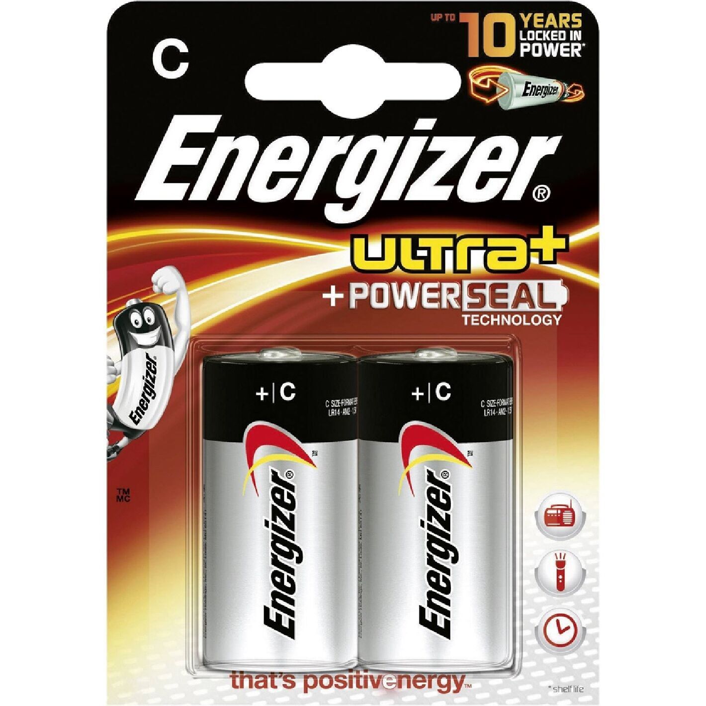 Set de 2 Piles Energizer U+ LR14-C