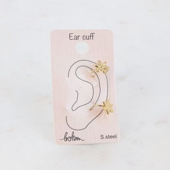 Earcuffs Nicia dorés - fleur 6