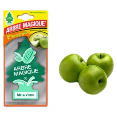 Ambientador para coche Árbol Mágico de Manzana Verde