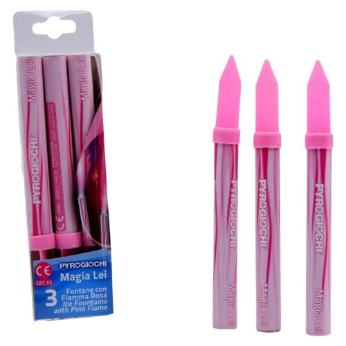 Set 3 Fontaines D'Artifice Flamme Rose