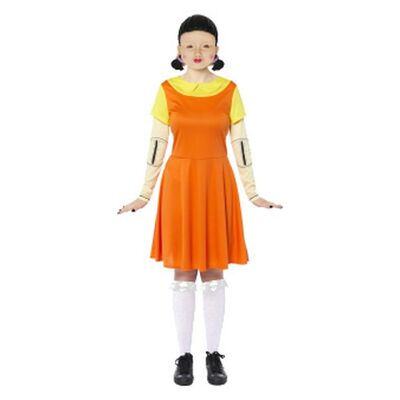 Squid Game Doll Deluxe Costume per bambini 14-16 anni