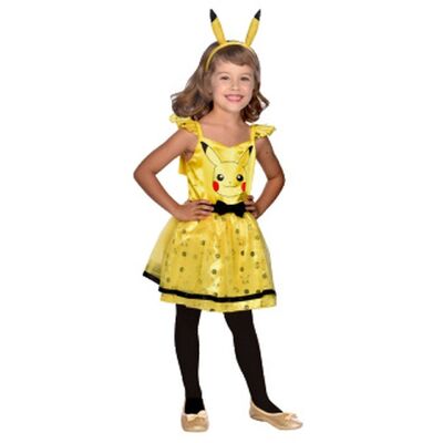 Vestido Disfraz Pikachu Infantil Talla 4-6 Años