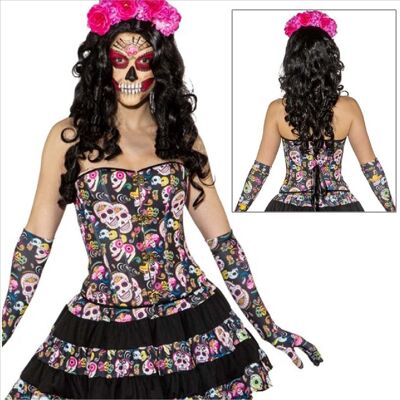 Day Of The Dead Corset Adult Costume