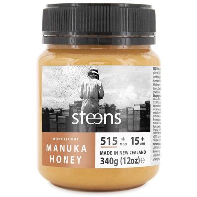 STEENS UMF 15+ MGO 515+, 340g Manuka Honig