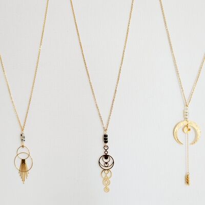 Kit of 5 golden necklaces COL-2