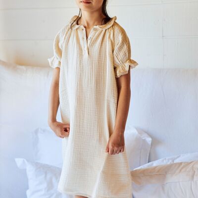 Henriette Nightgown ##22991 - ecru triple gauze