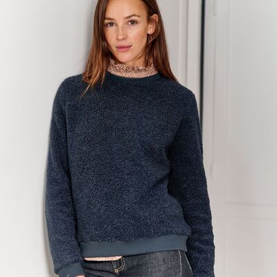 Jules Pullover ##2561F Moumoute Marineblau Frau