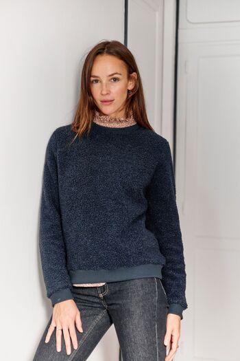 Pull Jules ##2561F Moumoute Bleu Marine Femme 1