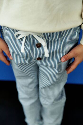Pantalon Robinson ##2656 Rayures Bleues 3