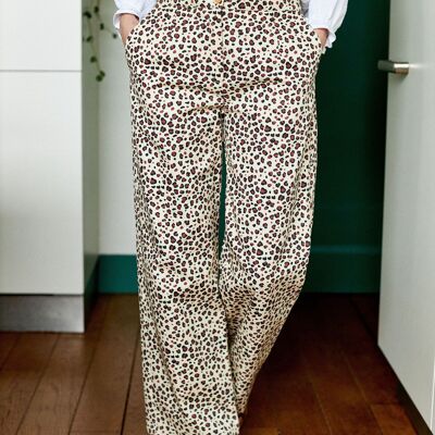 Pantaloni Suzon ##2699 Donna Leopardata Naturale