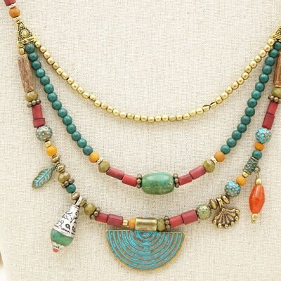 Triple Layered Turquoise Necklace